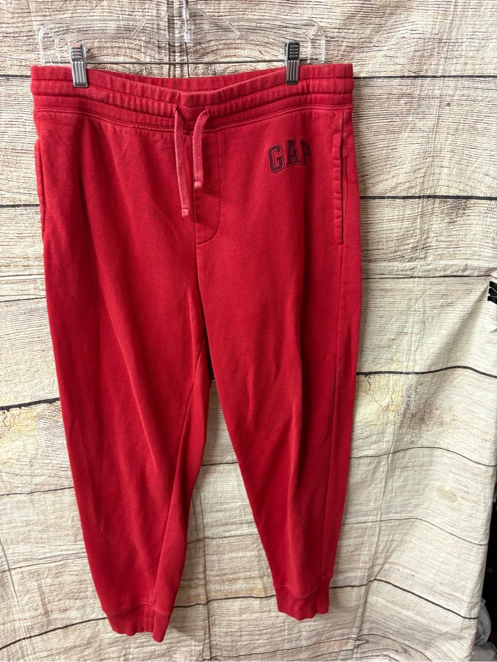 😍GAP Red Pull-On Joggers with Drawstring